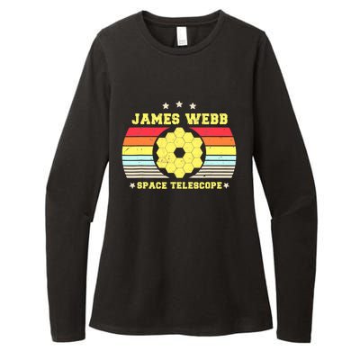 James Webb Space Telescope Retro JWST Vintage Webb Telescope Womens CVC Long Sleeve Shirt