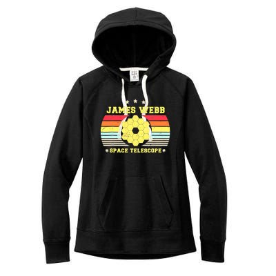 James Webb Space Telescope Retro JWST Vintage Webb Telescope Women's Fleece Hoodie