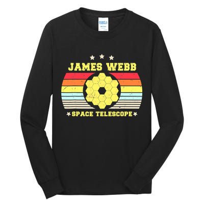 James Webb Space Telescope Retro JWST Vintage Webb Telescope Tall Long Sleeve T-Shirt