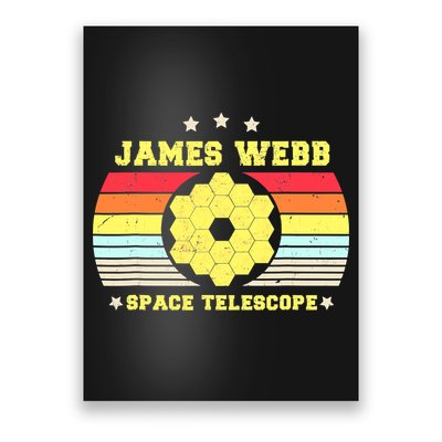 James Webb Space Telescope Retro JWST Vintage Webb Telescope Poster