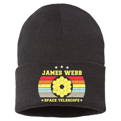 James Webb Space Telescope Retro JWST Vintage Webb Telescope Sustainable Knit Beanie