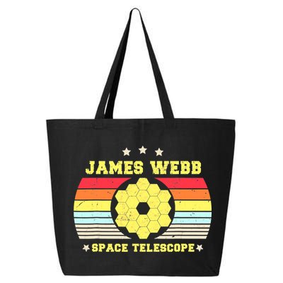 James Webb Space Telescope Retro JWST Vintage Webb Telescope 25L Jumbo Tote