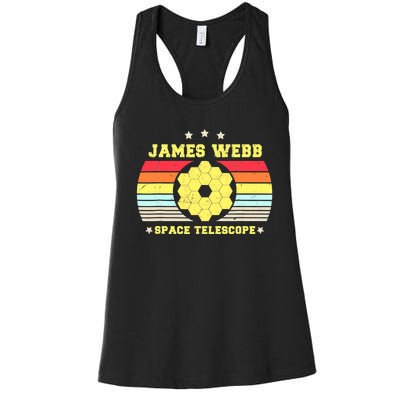 James Webb Space Telescope Retro JWST Vintage Webb Telescope Women's Racerback Tank