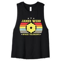 James Webb Space Telescope Retro JWST Vintage Webb Telescope Women's Racerback Cropped Tank