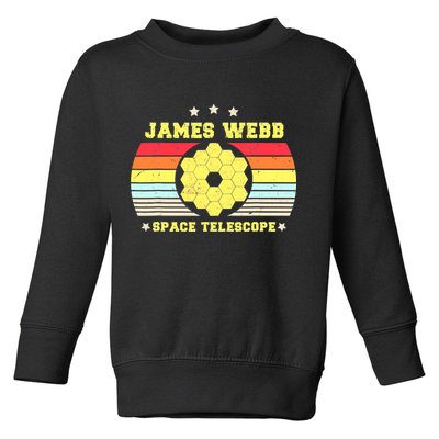 James Webb Space Telescope Retro JWST Vintage Webb Telescope Toddler Sweatshirt