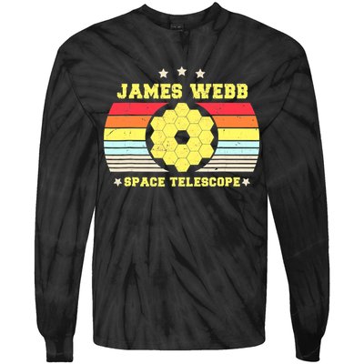 James Webb Space Telescope Retro JWST Vintage Webb Telescope Tie-Dye Long Sleeve Shirt