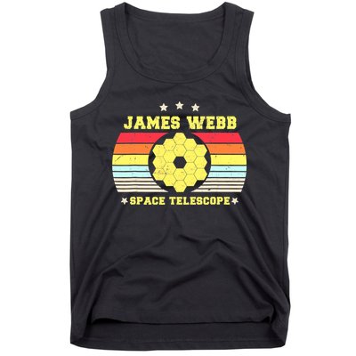 James Webb Space Telescope Retro JWST Vintage Webb Telescope Tank Top