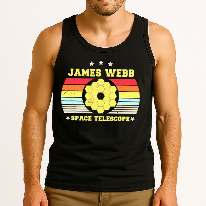 James Webb Space Telescope Retro JWST Vintage Webb Telescope Tank Top