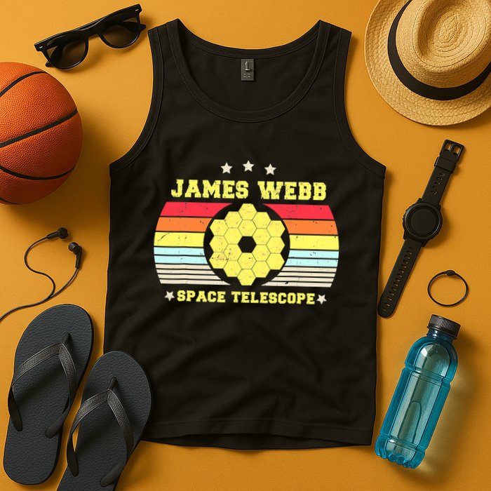 James Webb Space Telescope Retro JWST Vintage Webb Telescope Tank Top