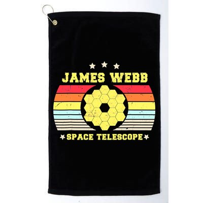 James Webb Space Telescope Retro JWST Vintage Webb Telescope Golf Towel