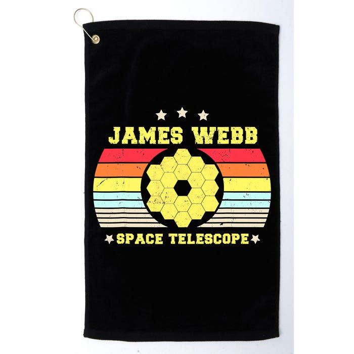 James Webb Space Telescope Retro JWST Vintage Webb Telescope Golf Towel