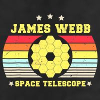 James Webb Space Telescope Retro JWST Vintage Webb Telescope Golf Towel