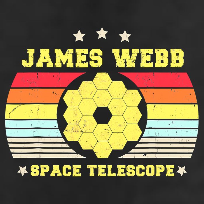 James Webb Space Telescope Retro JWST Vintage Webb Telescope Golf Towel