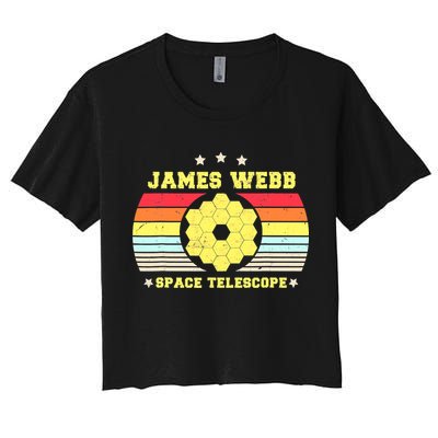 James Webb Space Telescope Retro JWST Vintage Webb Telescope Crop Top