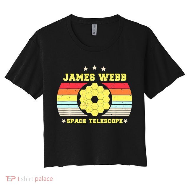 James Webb Space Telescope Retro JWST Vintage Webb Telescope Crop Top