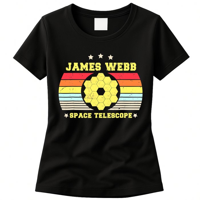 James Webb Space Telescope Retro JWST Vintage Webb Telescope Womens T-Shirt