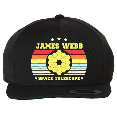 James Webb Space Telescope Retro JWST Vintage Webb Telescope Wool Snapback Cap