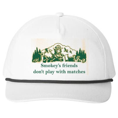 JohnB Wear Smokey’s Friends Don’t Play With Matches Snapback Five-Panel Rope Hat