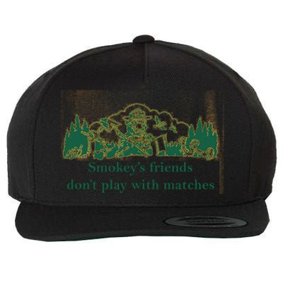 JohnB Wear Smokey’s Friends Don’t Play With Matches Wool Snapback Cap