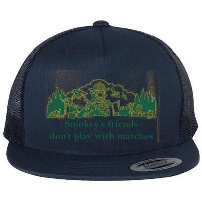 JohnB Wear Smokey’s Friends Don’t Play With Matches Flat Bill Trucker Hat