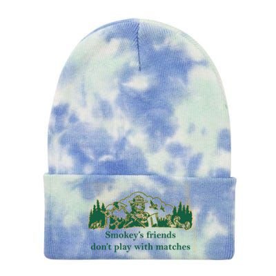 JohnB Wear Smokey’s Friends Don’t Play With Matches Tie Dye 12in Knit Beanie