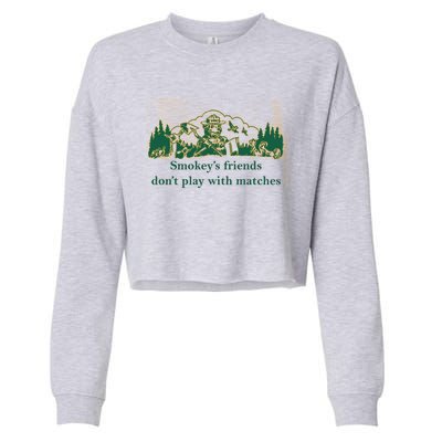 JohnB Wear Smokey’s Friends Don’t Play With Matches Cropped Pullover Crew