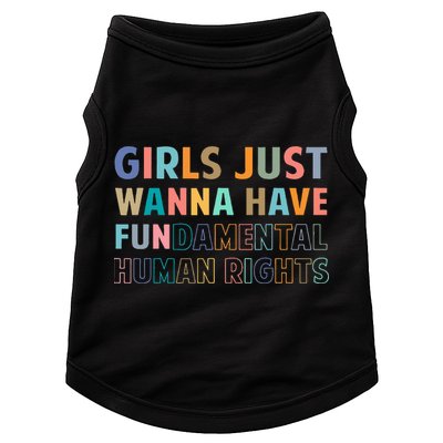 Just Want To Have Fundamental Human Rights Feminist Doggie Tank