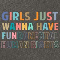 Just Want To Have Fundamental Human Rights Feminist Cotton Canvas Backpack