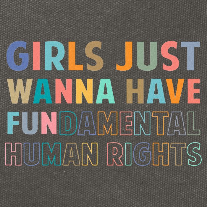 Just Want To Have Fundamental Human Rights Feminist Cotton Canvas Backpack