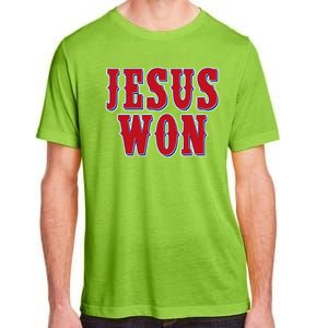 Jesus Won Texas Baseball Fan Adult ChromaSoft Performance T-Shirt