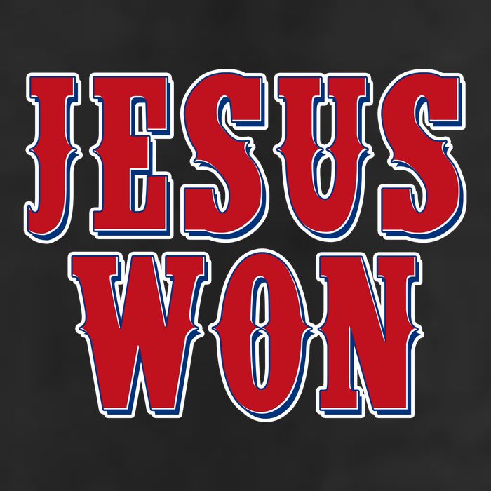 Jesus Won Texas Baseball Fan 7 Panel Mesh Trucker Snapback Hat