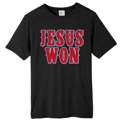 Jesus Won Texas Baseball Fan Tall Fusion ChromaSoft Performance T-Shirt