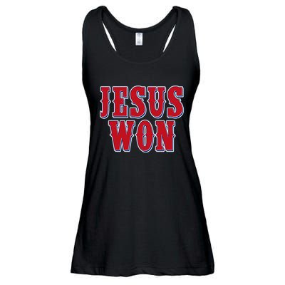 Jesus Won Texas Baseball Fan Ladies Essential Flowy Tank