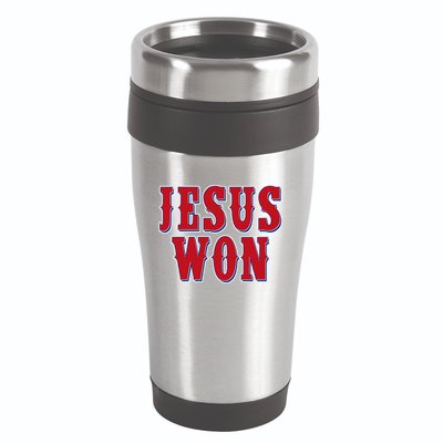 Jesus Won Texas Baseball Fan 16oz Travel Tumbler