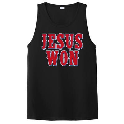 Jesus Won Texas Baseball Fan PosiCharge Competitor Tank