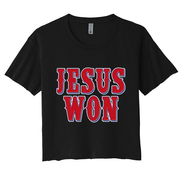 Jesus Won Texas Baseball Fan Crop Top