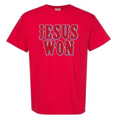 Jesus Won Texas Baseball Fan Garment-Dyed Heavyweight T-Shirt