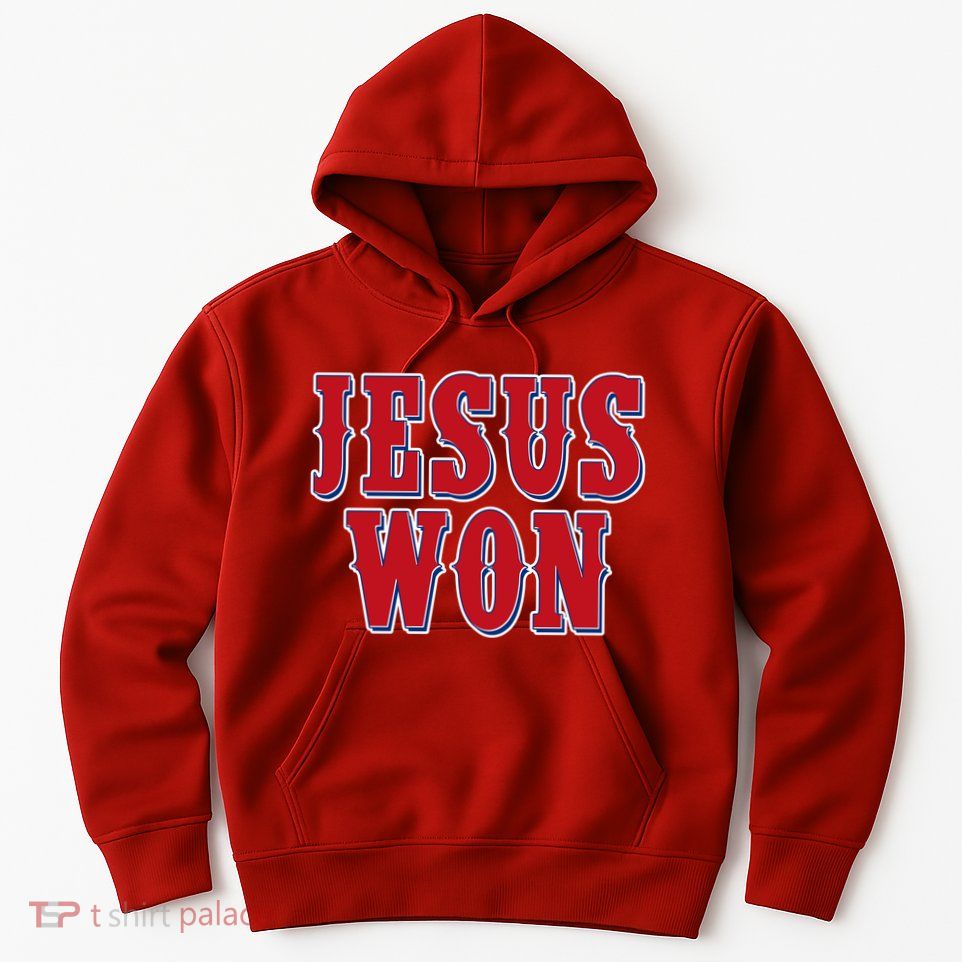 Jesus Won Texas Baseball Fan Hoodie