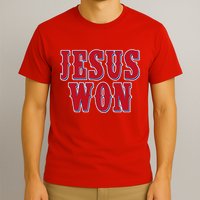 Jesus Won Texas Baseball Fan T-Shirt