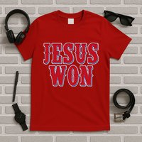 Jesus Won Texas Baseball Fan T-Shirt