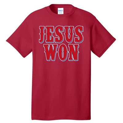 Jesus Won Texas Baseball Fan Tall T-Shirt