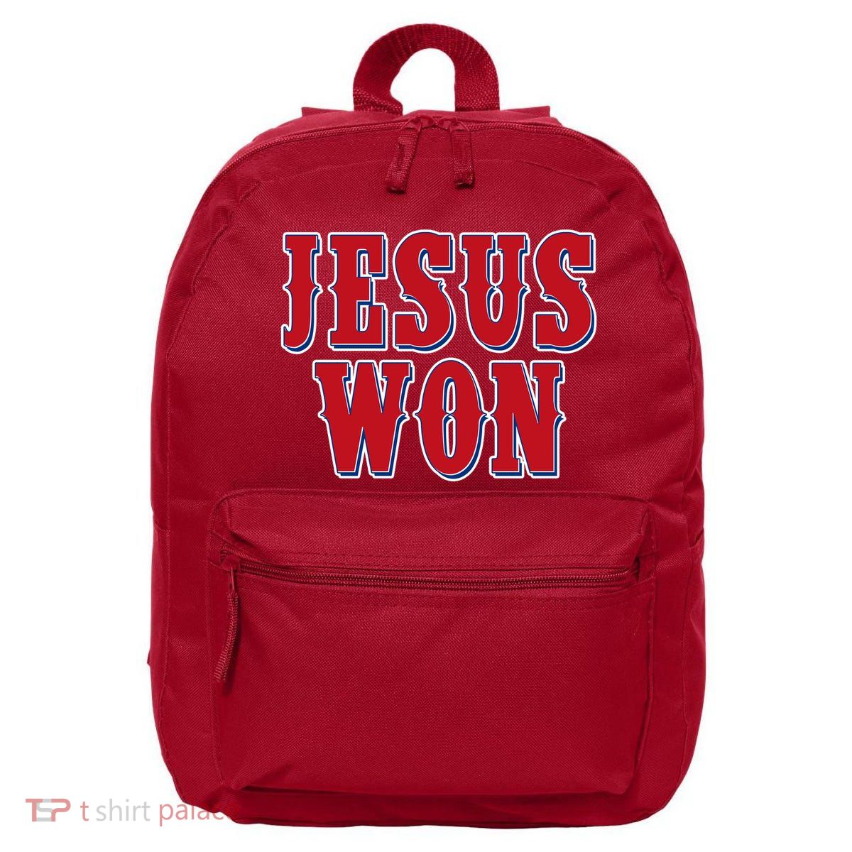 Jesus Won Texas Baseball Fan 16 in Basic Backpack