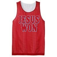 Jesus Won Texas Baseball Fan Mesh Reversible Basketball Jersey Tank