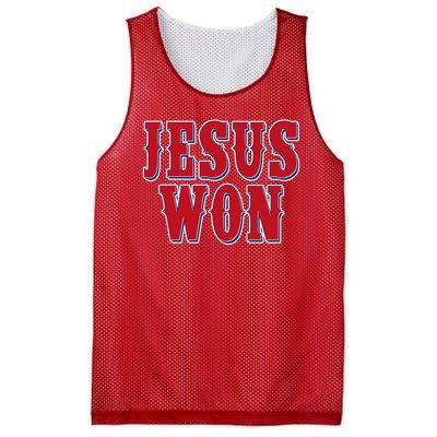 Jesus Won Texas Baseball Fan Mesh Reversible Basketball Jersey Tank