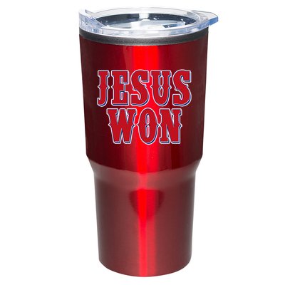 Jesus Won Texas Baseball Fan Tumbler