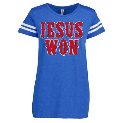 Jesus Won Texas Baseball Fan Enza Ladies Jersey Football T-Shirt