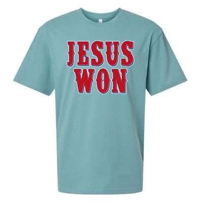 Jesus Won Texas Baseball Fan Sueded Cloud Jersey T-Shirt