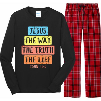 Jesus Way Truth Life John 146 Easter Religious Long Sleeve Pajama Set