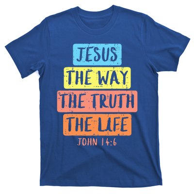 Jesus Way Truth Life John 146 Easter Religious T-Shirt