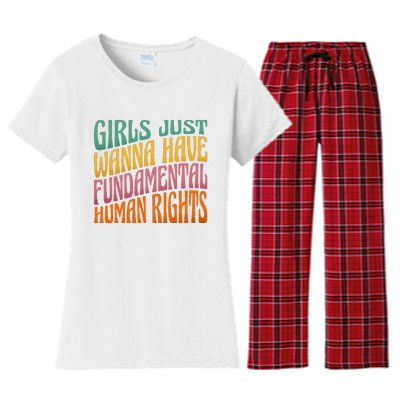 Just Want to Have Fundamental Rights  Equally Women's Flannel Pajama Set